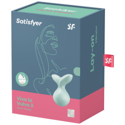 Satisfyer - Vibrateur  Poser Viva La Vulva 3 Vert